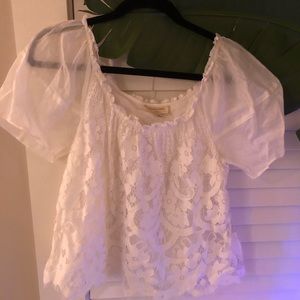 anthropologie princess crop top